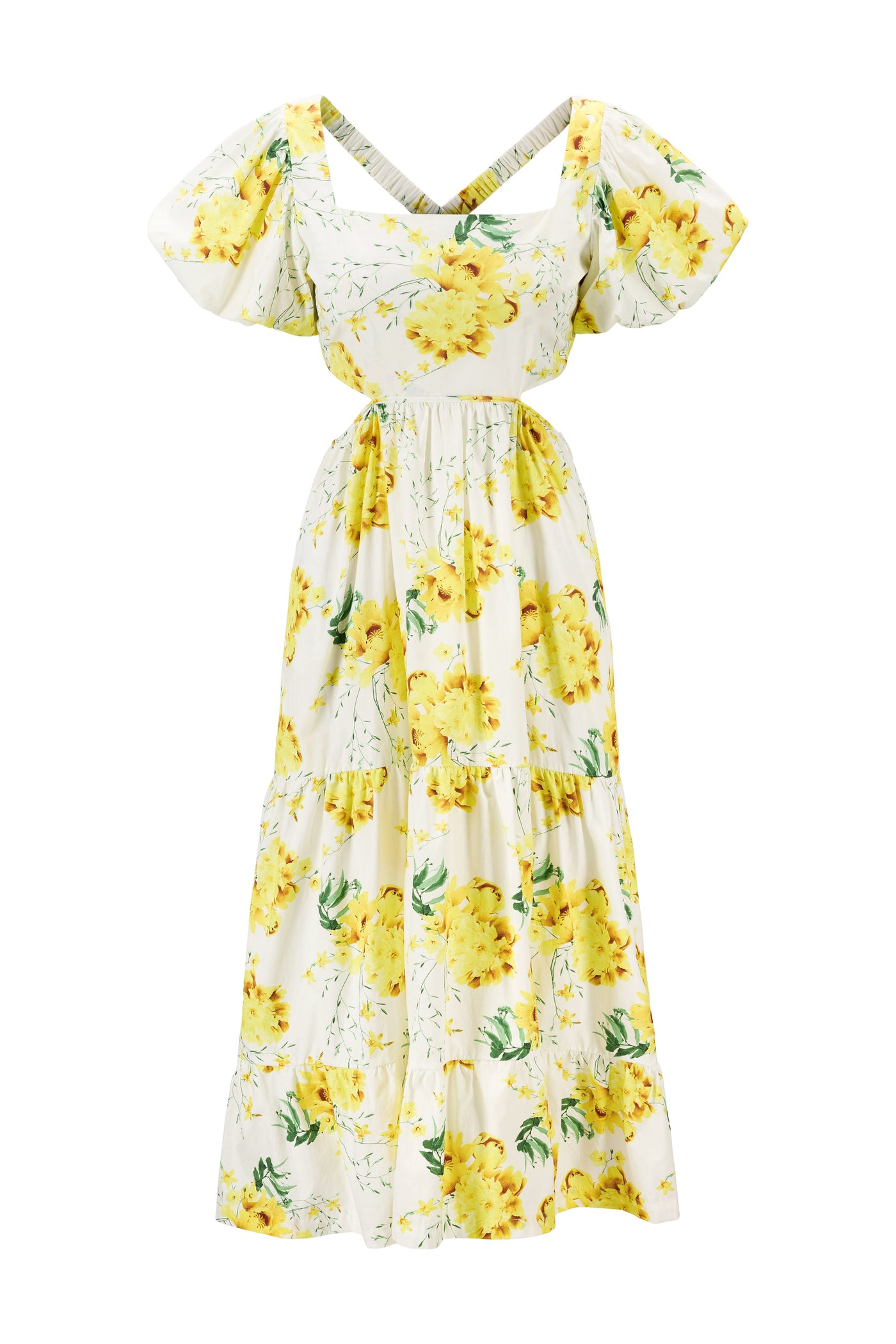 Georgine Dress - Yellow Flower