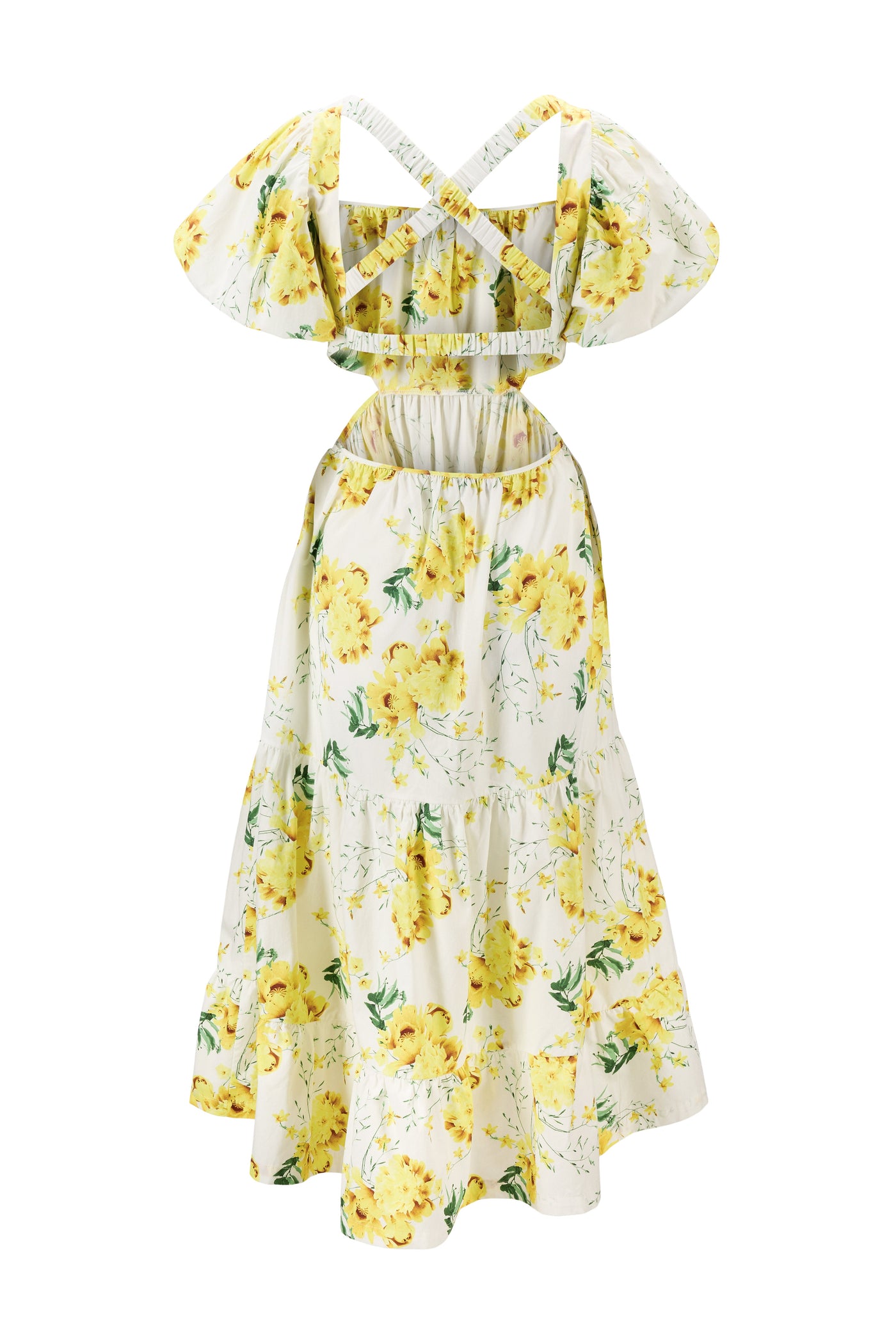 Georgine Dress - Yellow Flower