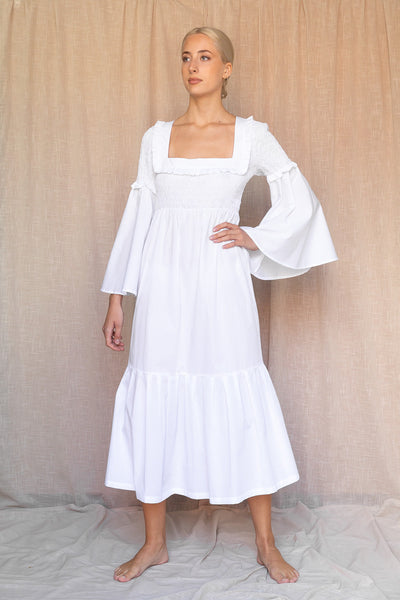 Dress Lilje poplin white