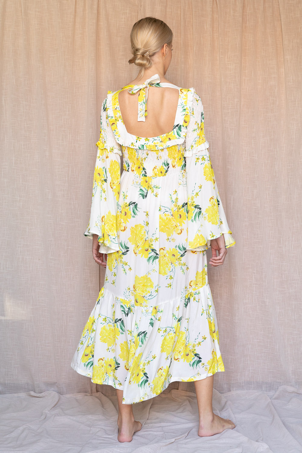 Lilje Dress - Yellow Flower