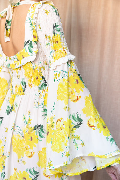 Lilje Dress - Yellow Flower