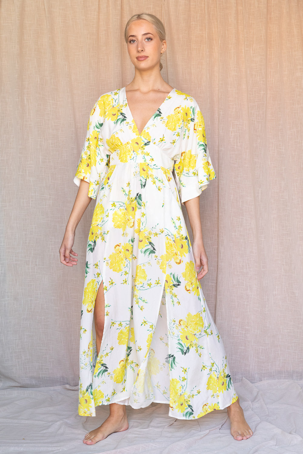 Hortensia Dress - Yellow Flower