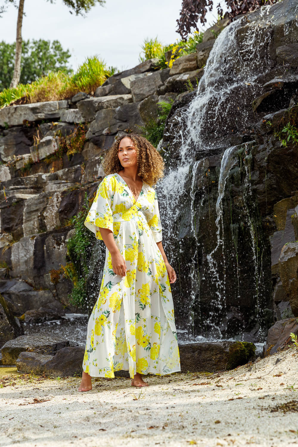 Hortensia Dress - Yellow Flower