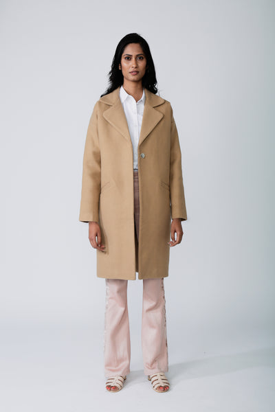 INAS Camel Wool Blend Coat