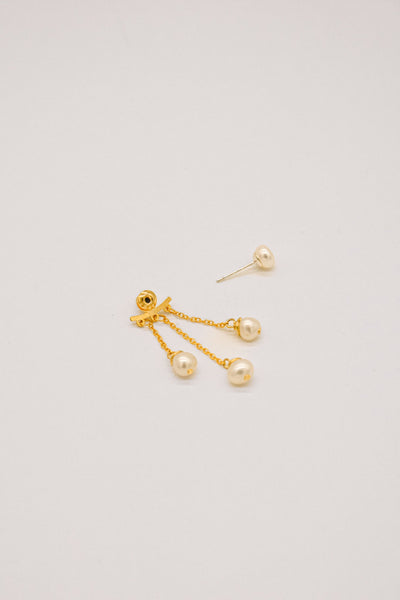 Jane Pearl 16K Earrings