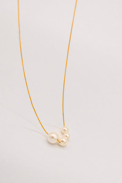 Lindy  Four Pearl Necklace