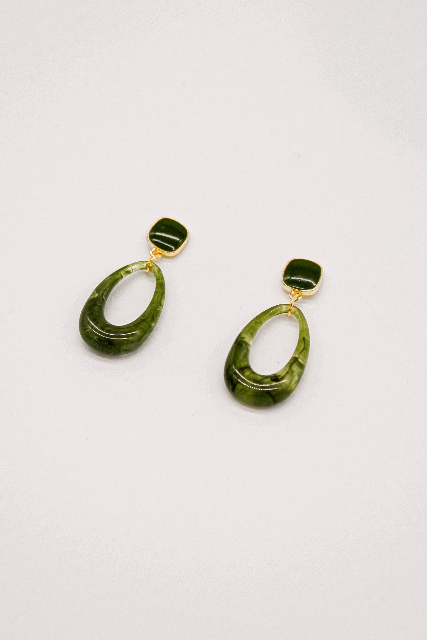 Gemma Handcrafted Green Earrings