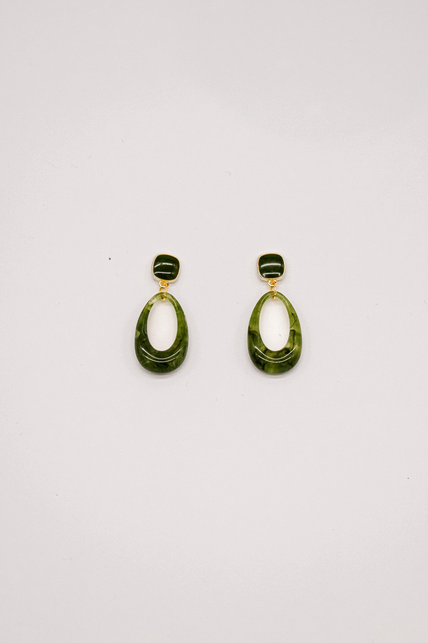 Gemma Handcrafted Green Earrings