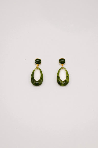 Gemma Handcrafted Green Earrings