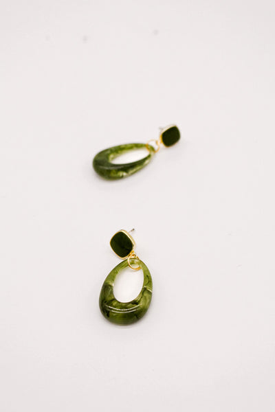 Gemma Handcrafted Green Earrings