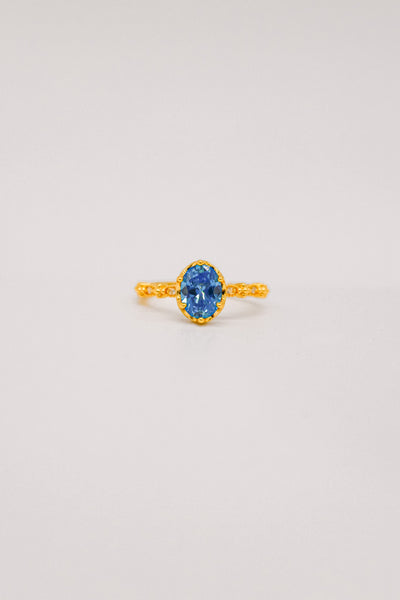 Ocean Blue Crystal Ring