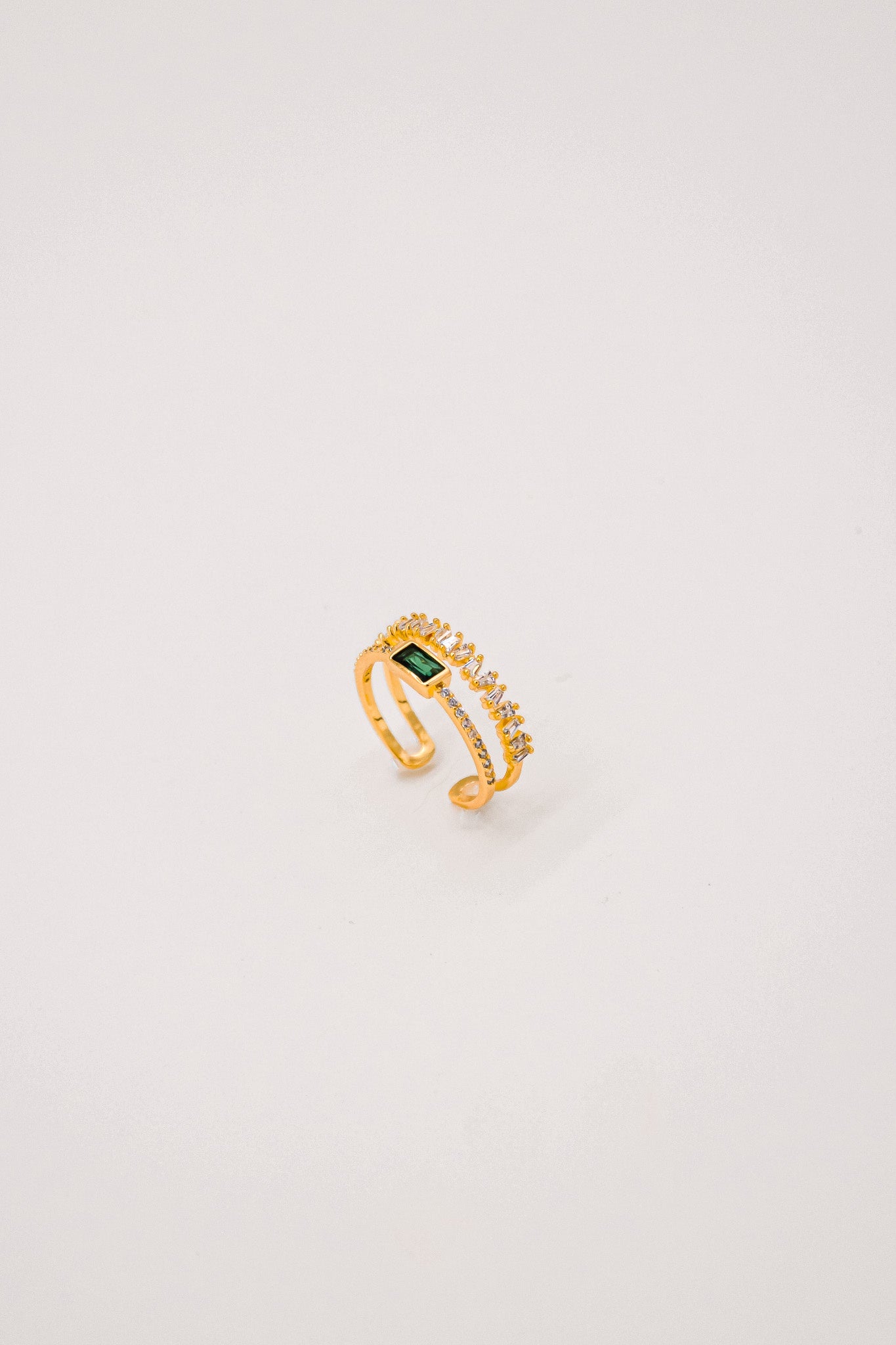 Emma Mini Green Crystal Ring