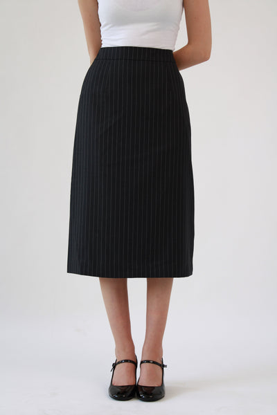 A-Line Cotton Skirt - Striped