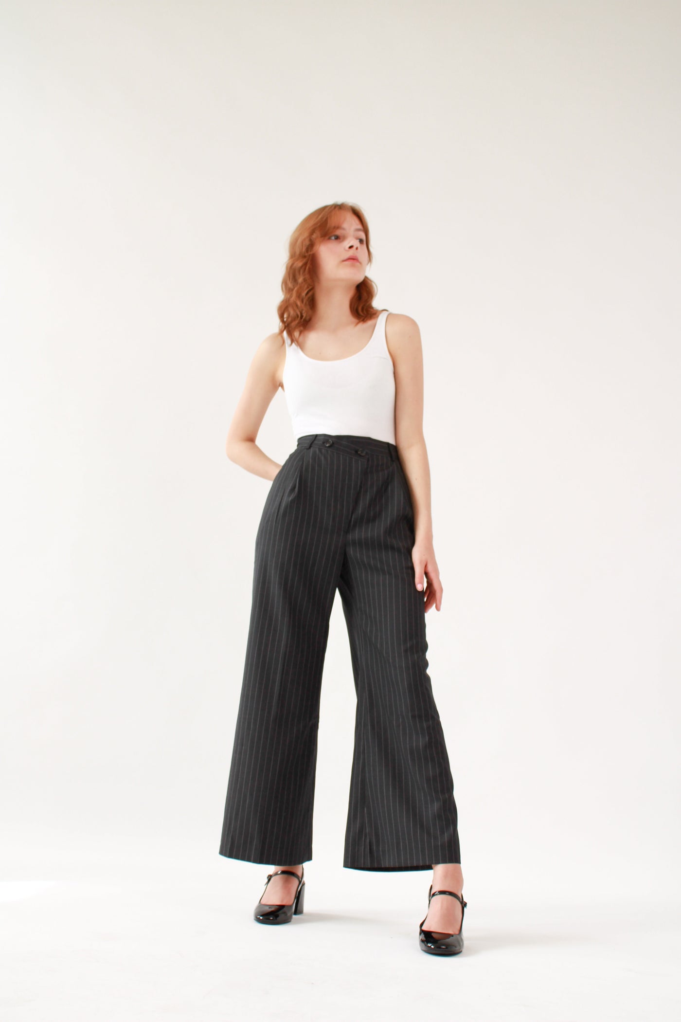 Full Length Flare Stripe Trousers