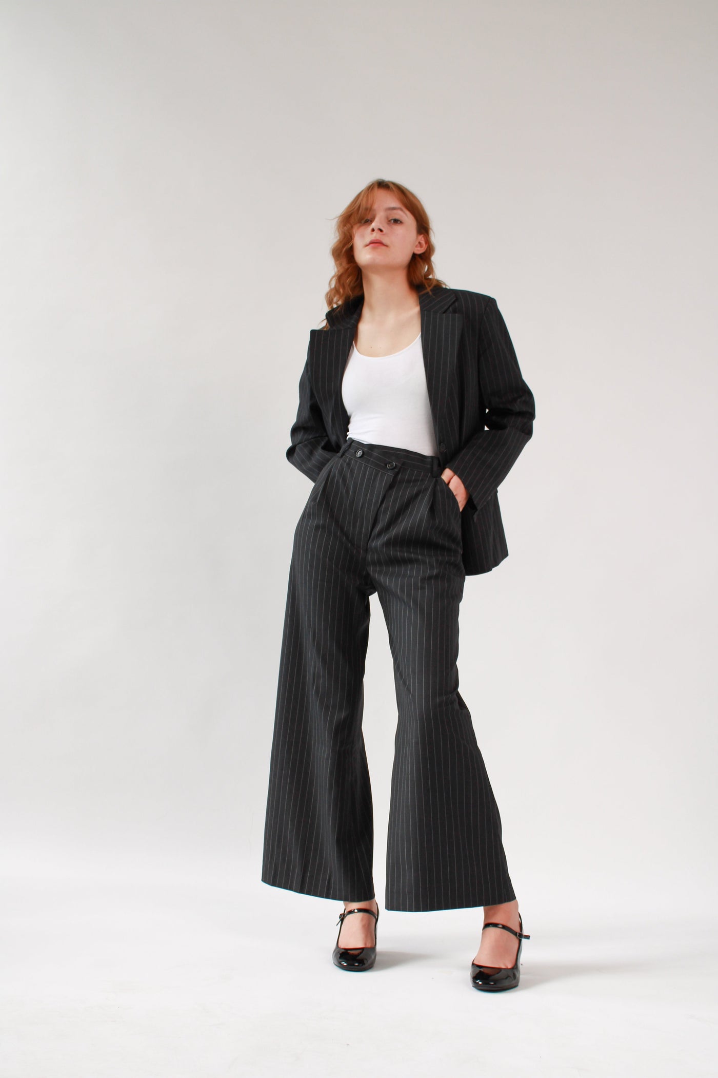 Full Length Flare Stripe Trousers