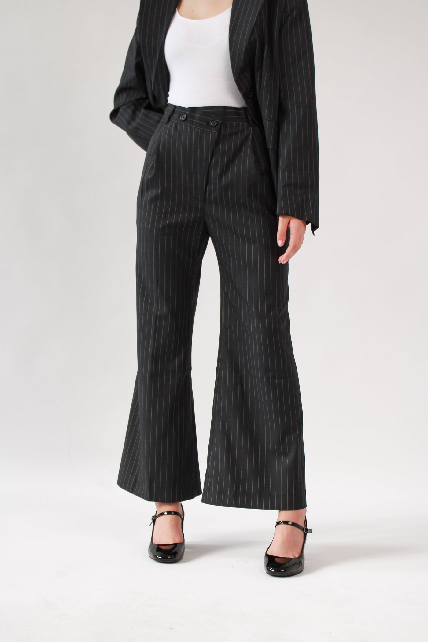 Full Length Flare Stripe Trousers