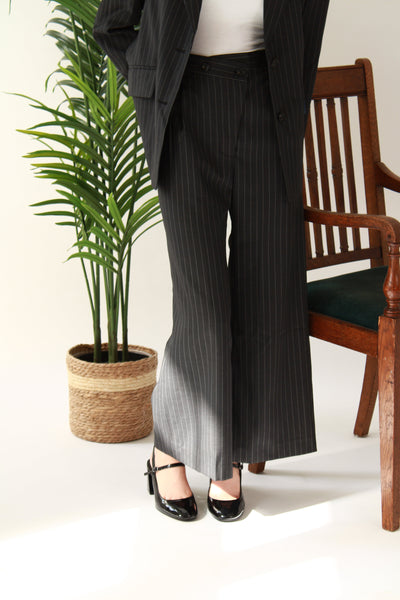 Full Length Flare Stripe Trousers