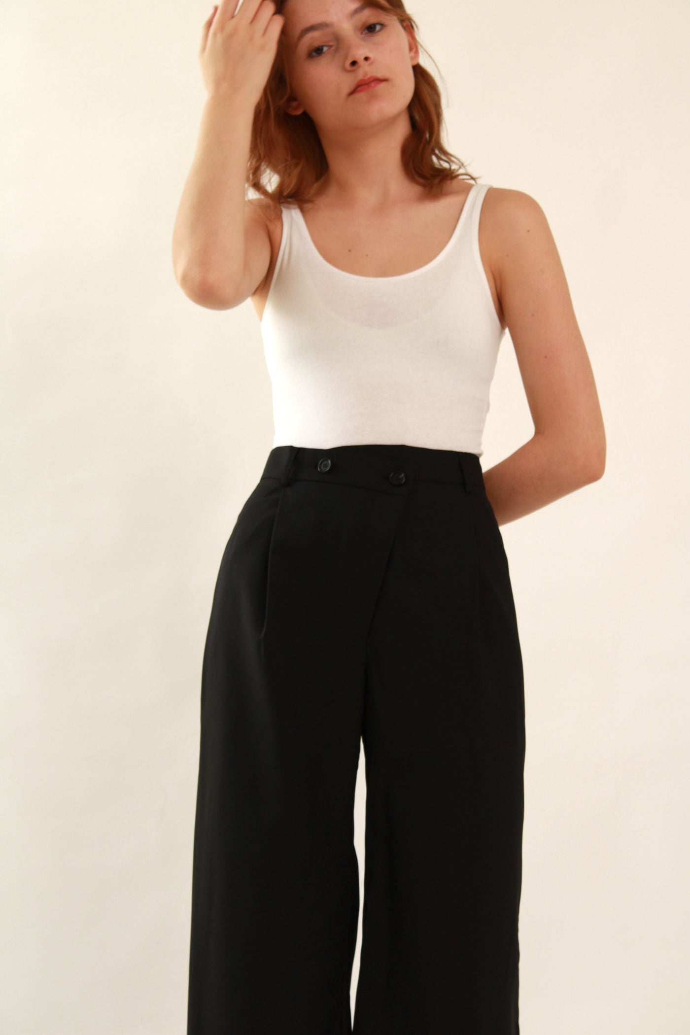 Full Length Flare Black Trousers