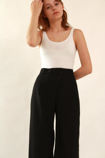 Full Length Flare Black Trousers