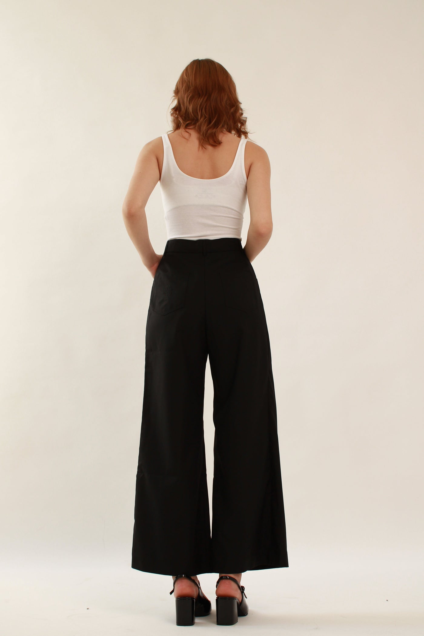 Full Length Flare Black Trousers