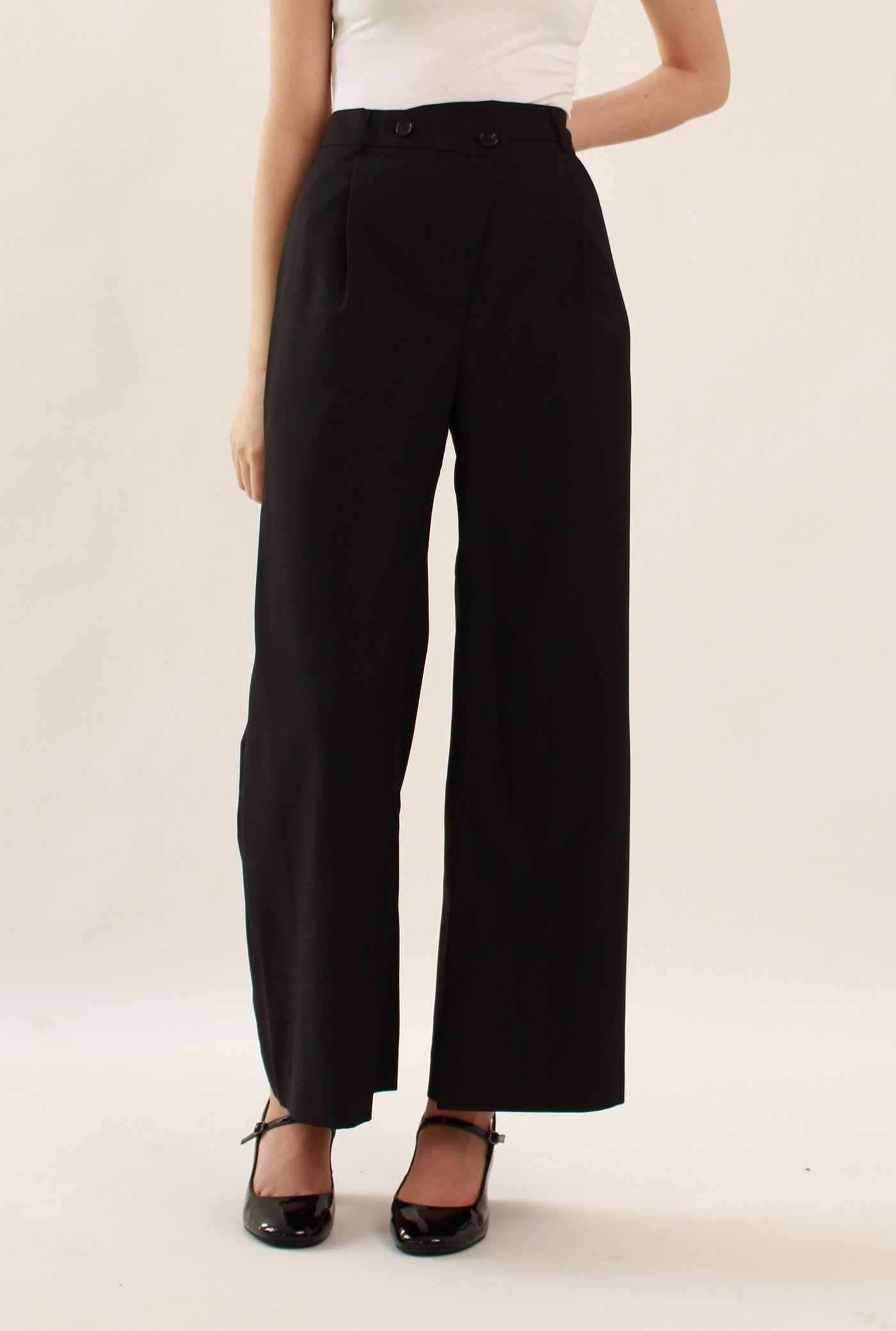 Full Length Flare Black Trousers