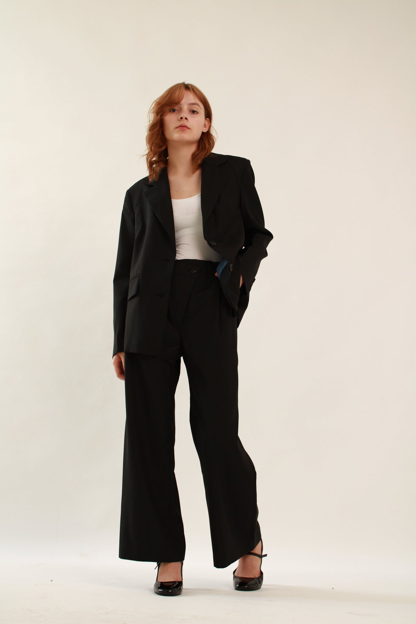 Full Length Flare Black Trousers