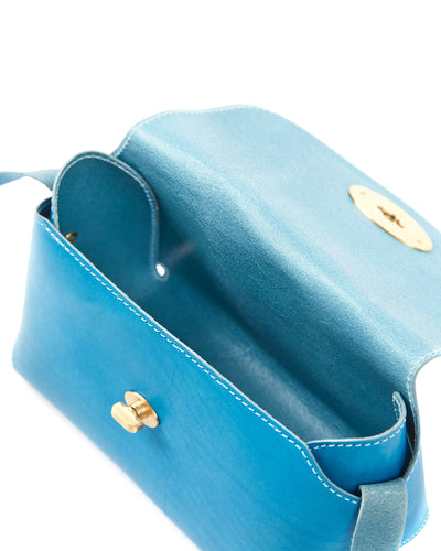 The Small Box In Leather Light Blue