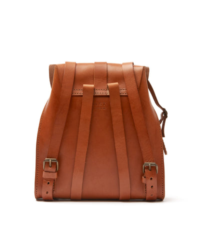 Leather Backpack in Cuoio Brown Mod 130