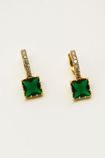 Emma Crystal Square Drop Earrings