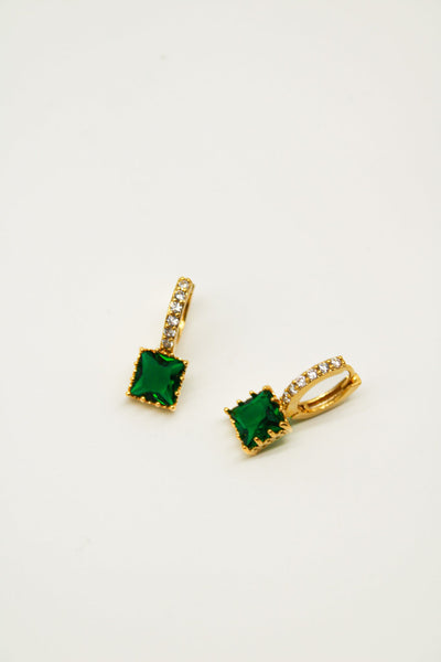 Emma Crystal Square Drop Earrings