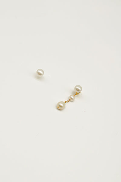 2 Ways Pearl Drop Earrings