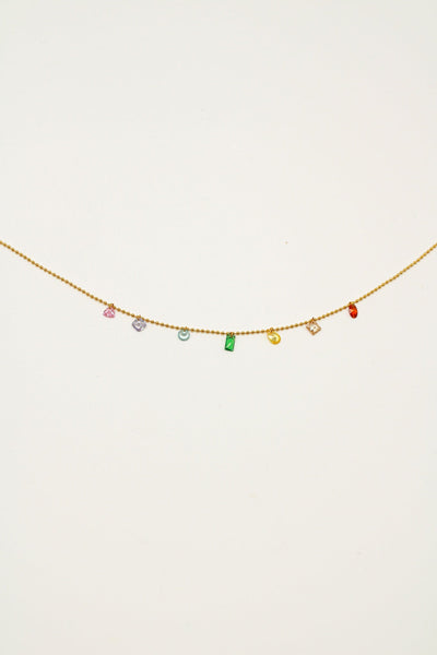 7 Colour Crystal Necklace