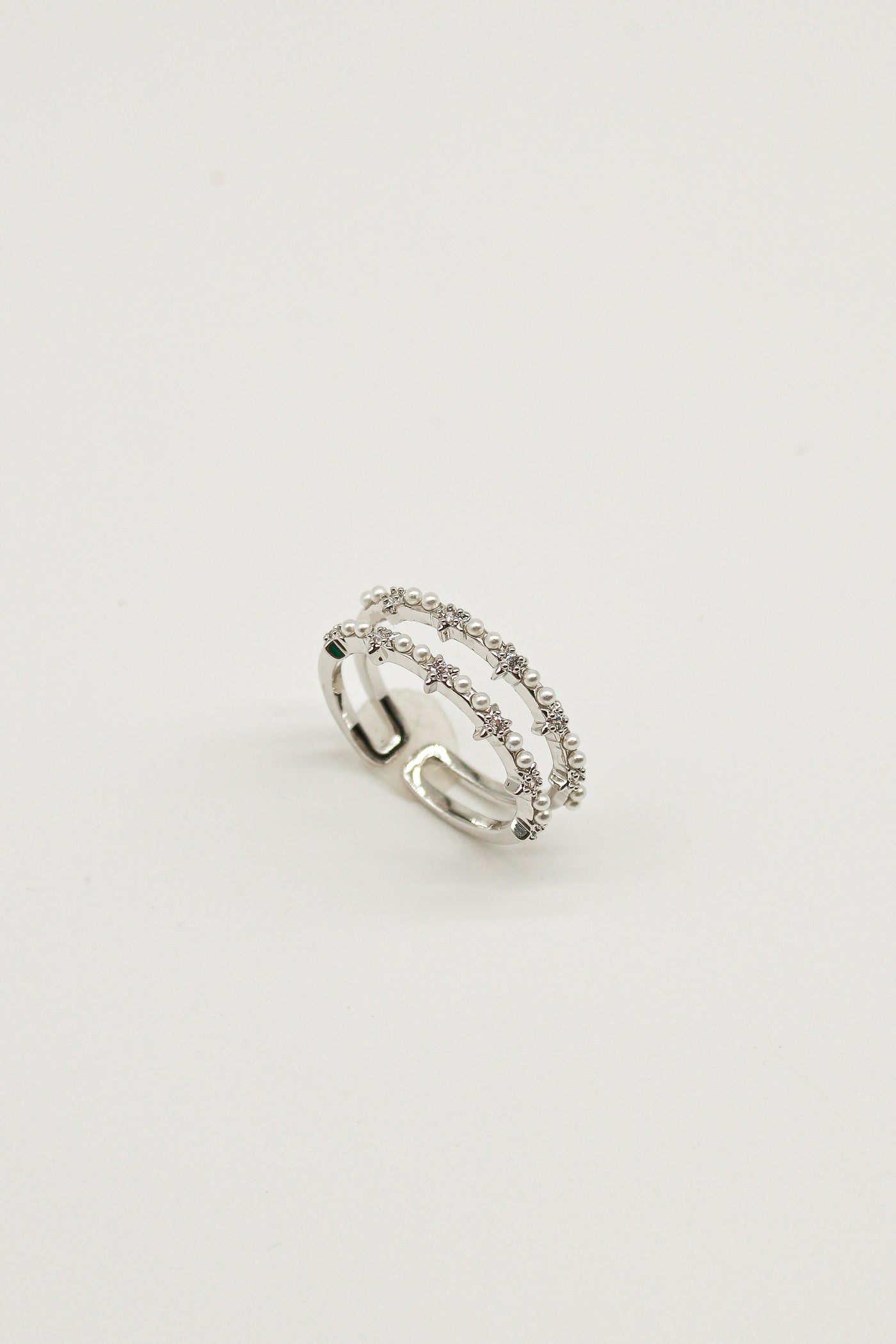 Daine Mini Pearl layer Ring - Silver