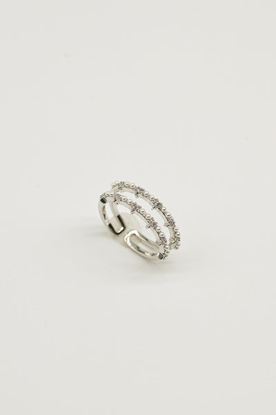 Daine Mini Pearl layer Ring - Silver