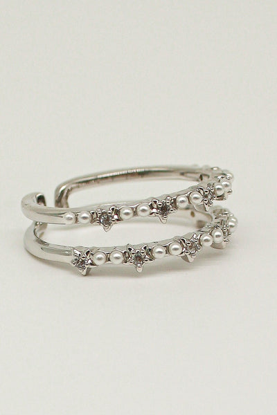 Daine Mini Pearl layer Ring - Silver