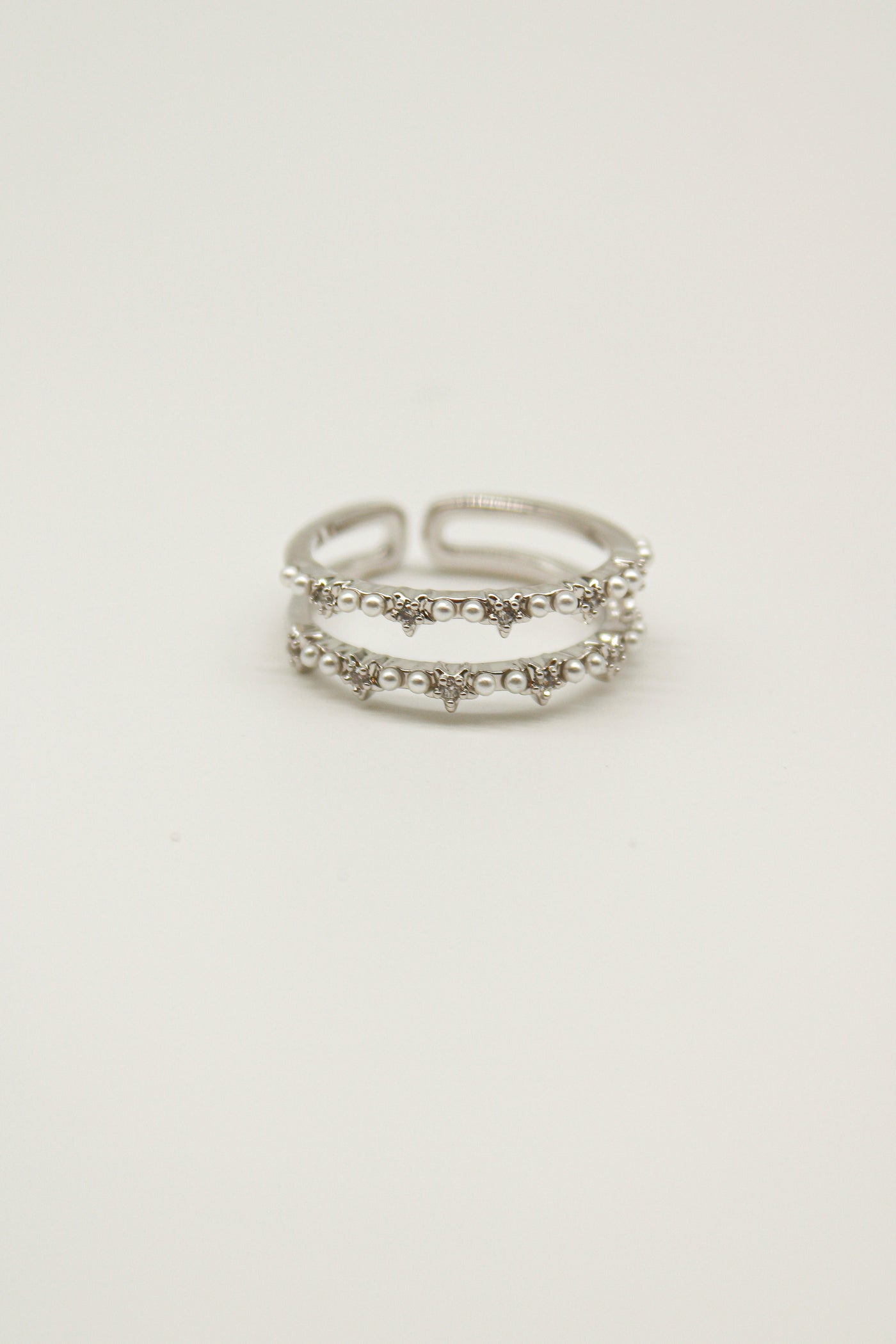 Daine Mini Pearl layer Ring - Silver