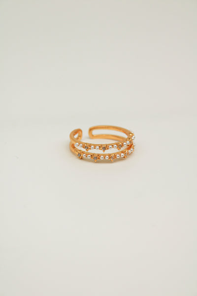 Daine Mini Pearl layer Ring - Gold