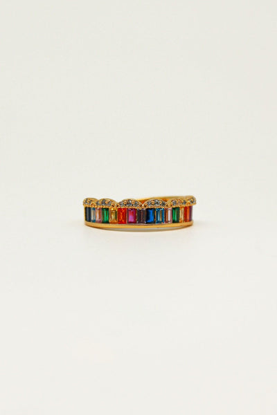 Rainbow crystal Ring