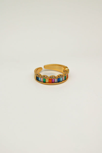 Rainbow crystal Ring