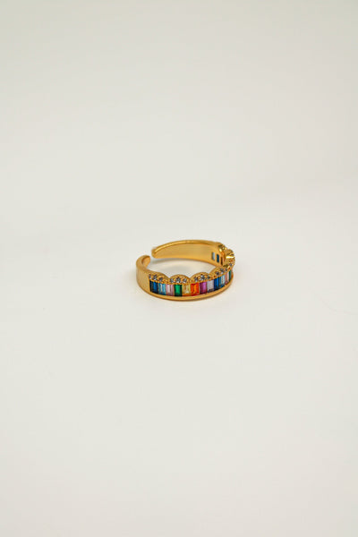 Rainbow crystal Ring