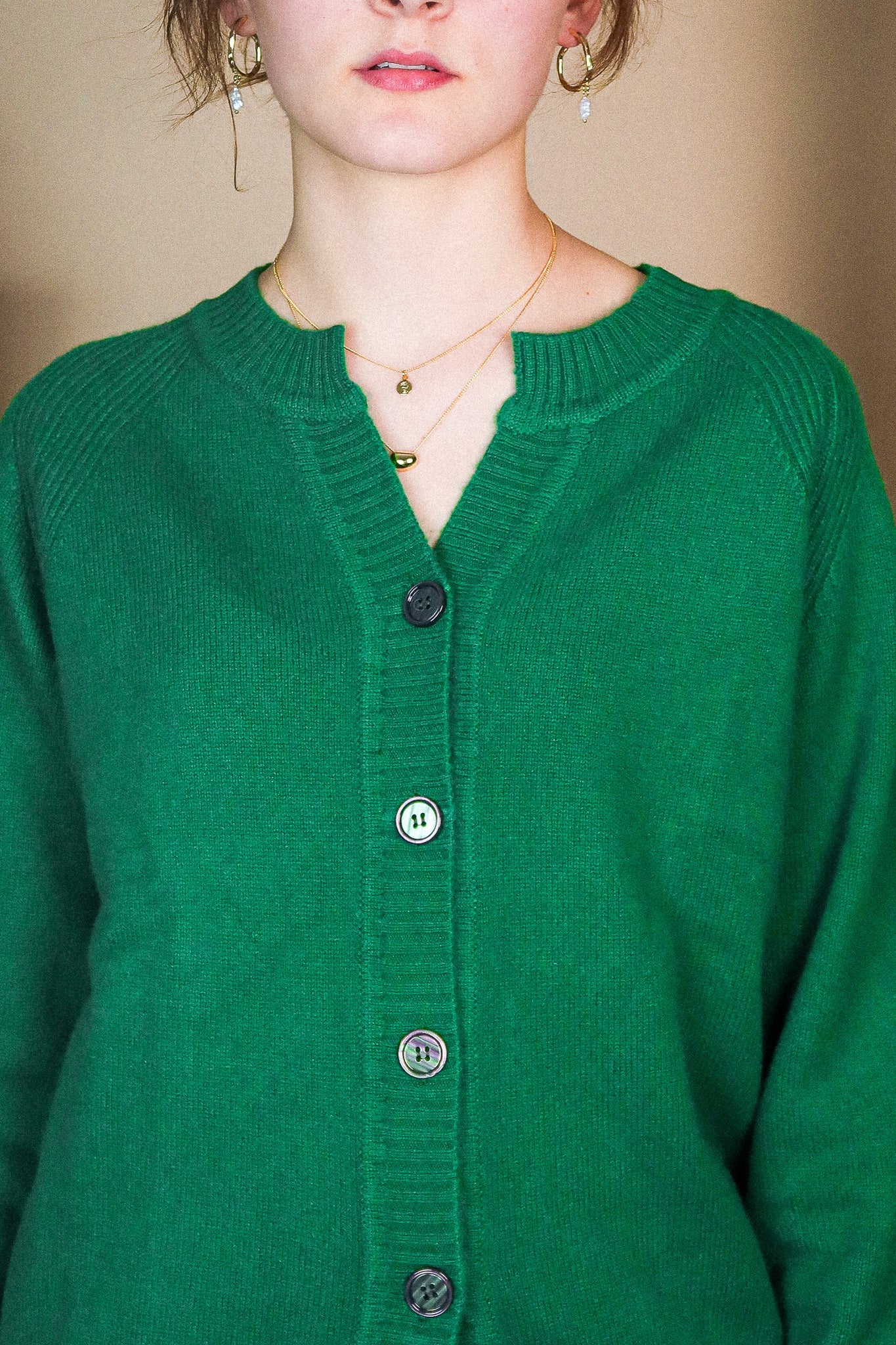 Cashmere Cardigan - Green