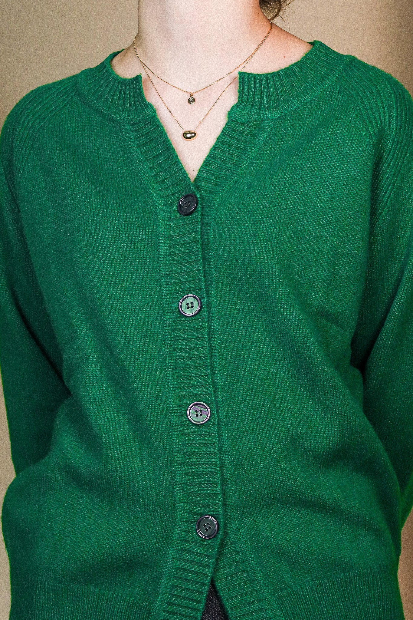 Cashmere Cardigan - Green