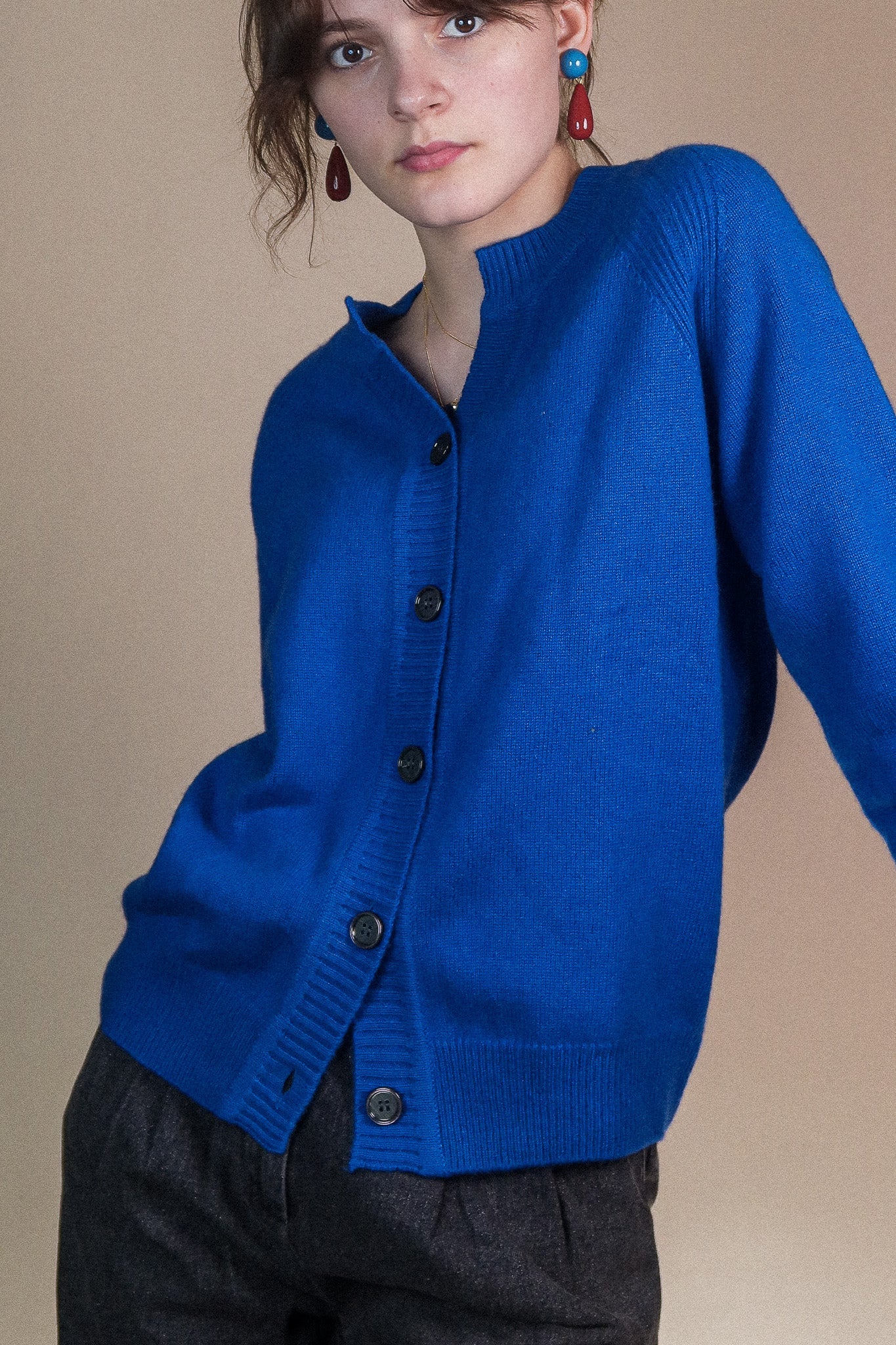 Cashmere Cardigan - Royal Blue