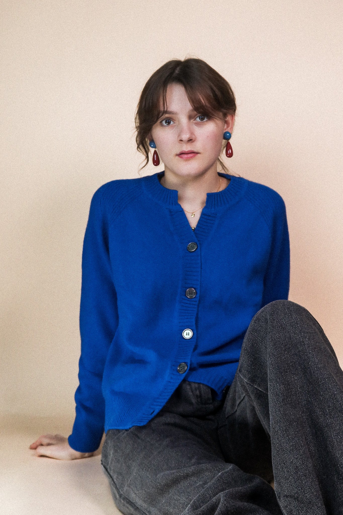 Cashmere Cardigan - Royal Blue