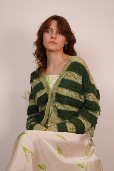 Emma Green Stripe Cardigan