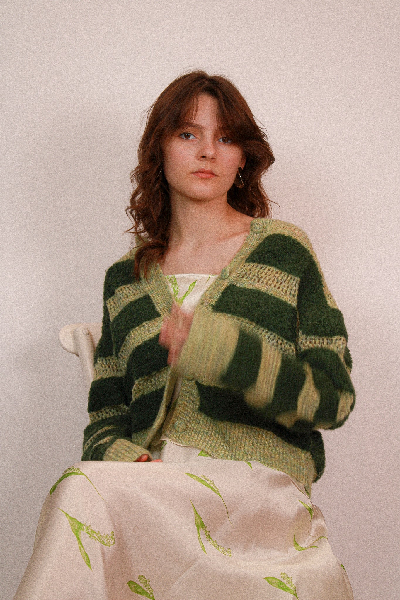 Emma Green Stripe Cardigan