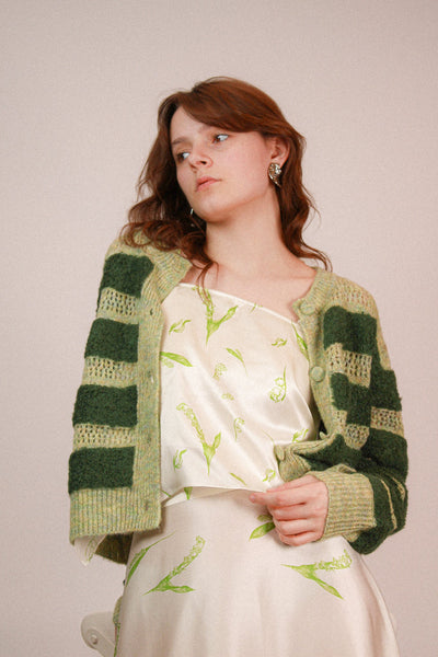 Emma Green Stripe Cardigan