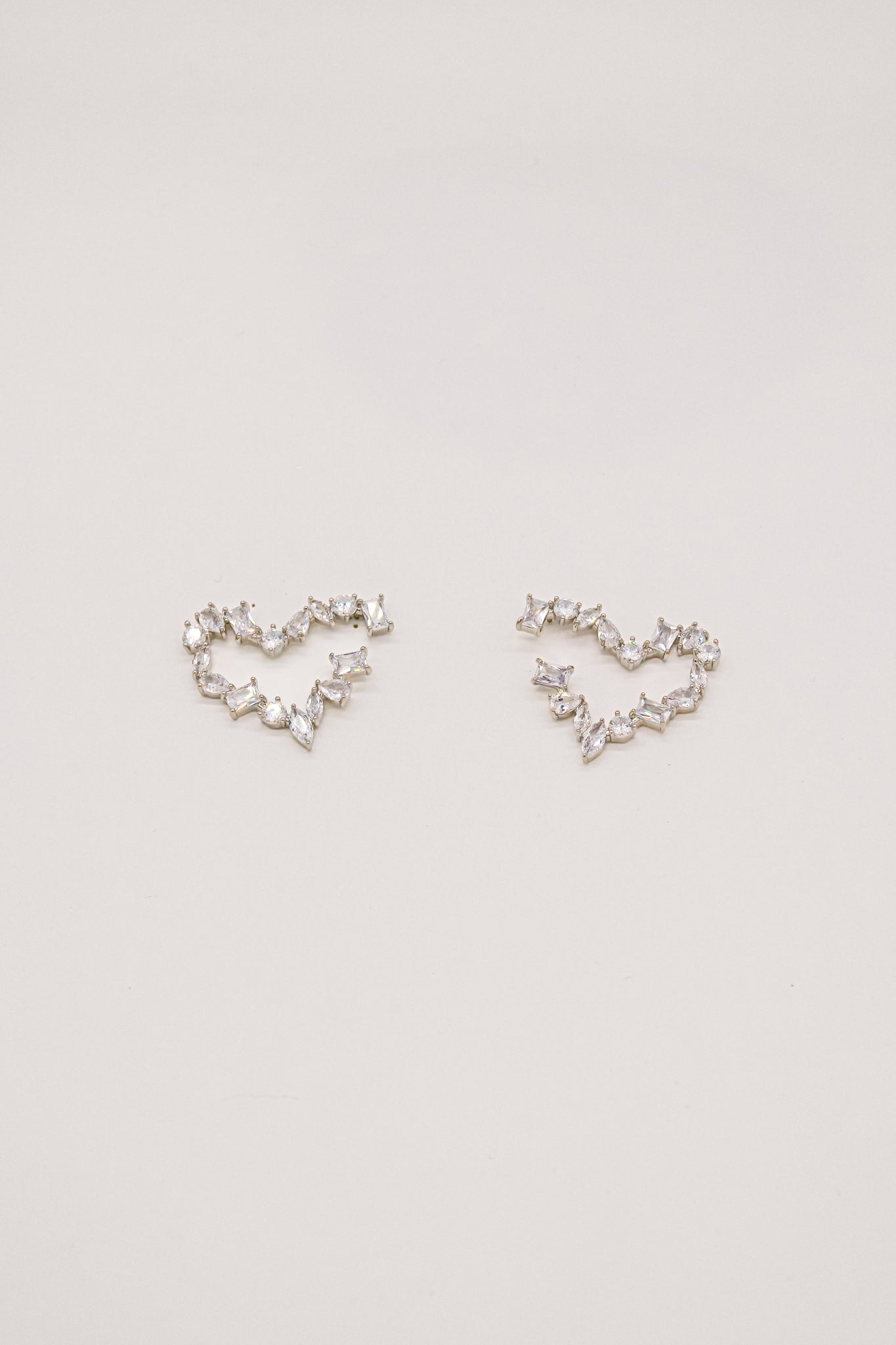 Large Crystal Heart Earrings