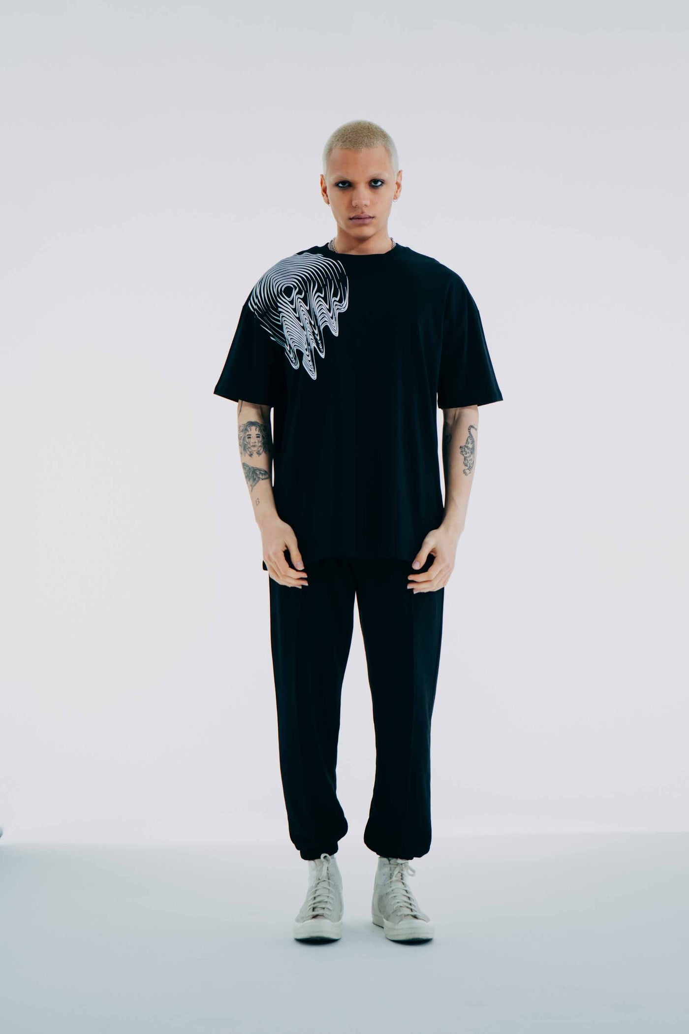 Melting CD Oversize Tee Black