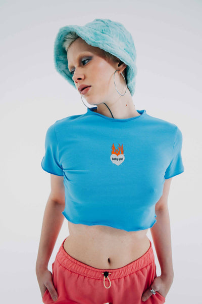 Baby Girl Crop Top Blue